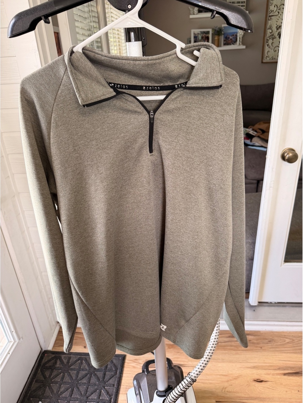 Zelos taupe quarter-zip pullover